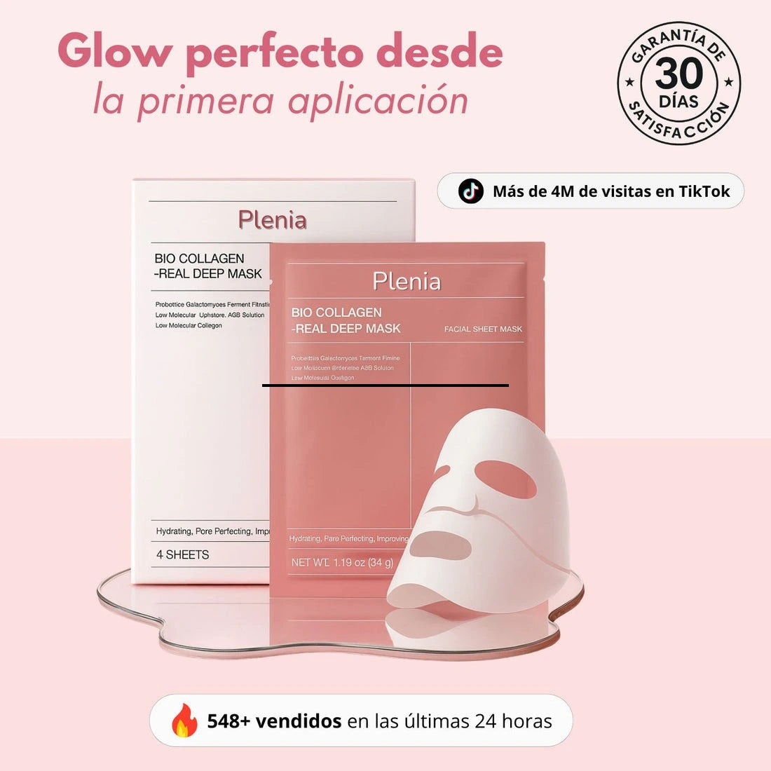 Mascarilla de Bio-Colágeno - Piel Firme y Radiante sin Esfuerzo