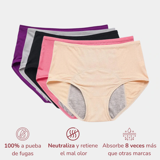 Ropa Interior Premium a Prueba de Fugas (Pack de 5)