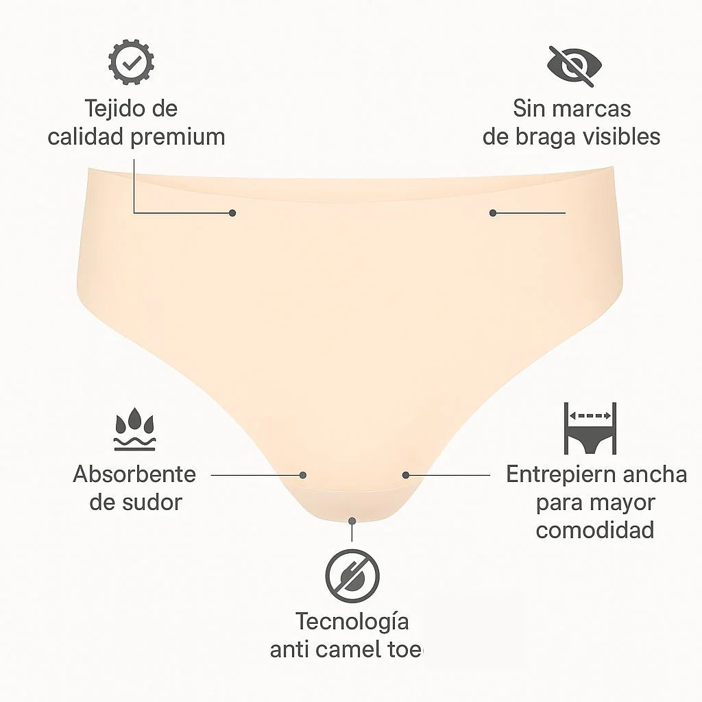 Tanga Anti-Camel Toe de Tiro Alto