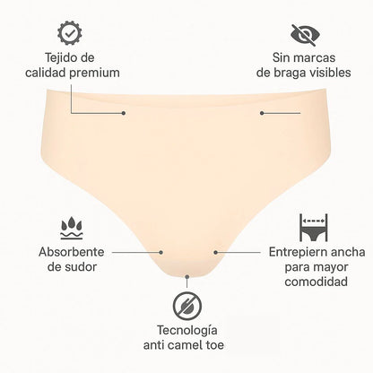 Tanga Anti-Camel Toe de Tiro Alto