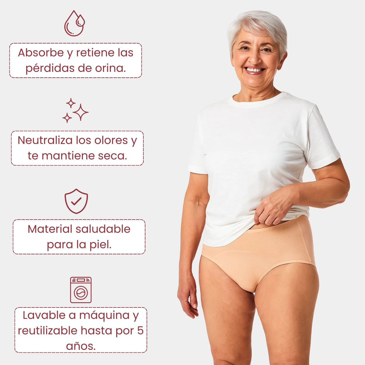 Ropa Interior Premium a Prueba de Fugas (Pack de 5)